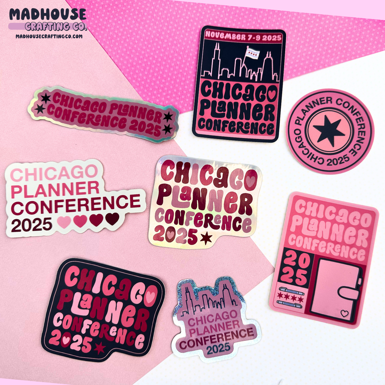 CPC25 Hearts - White Matte Die Cut Sticker - 4x2.1 inches
