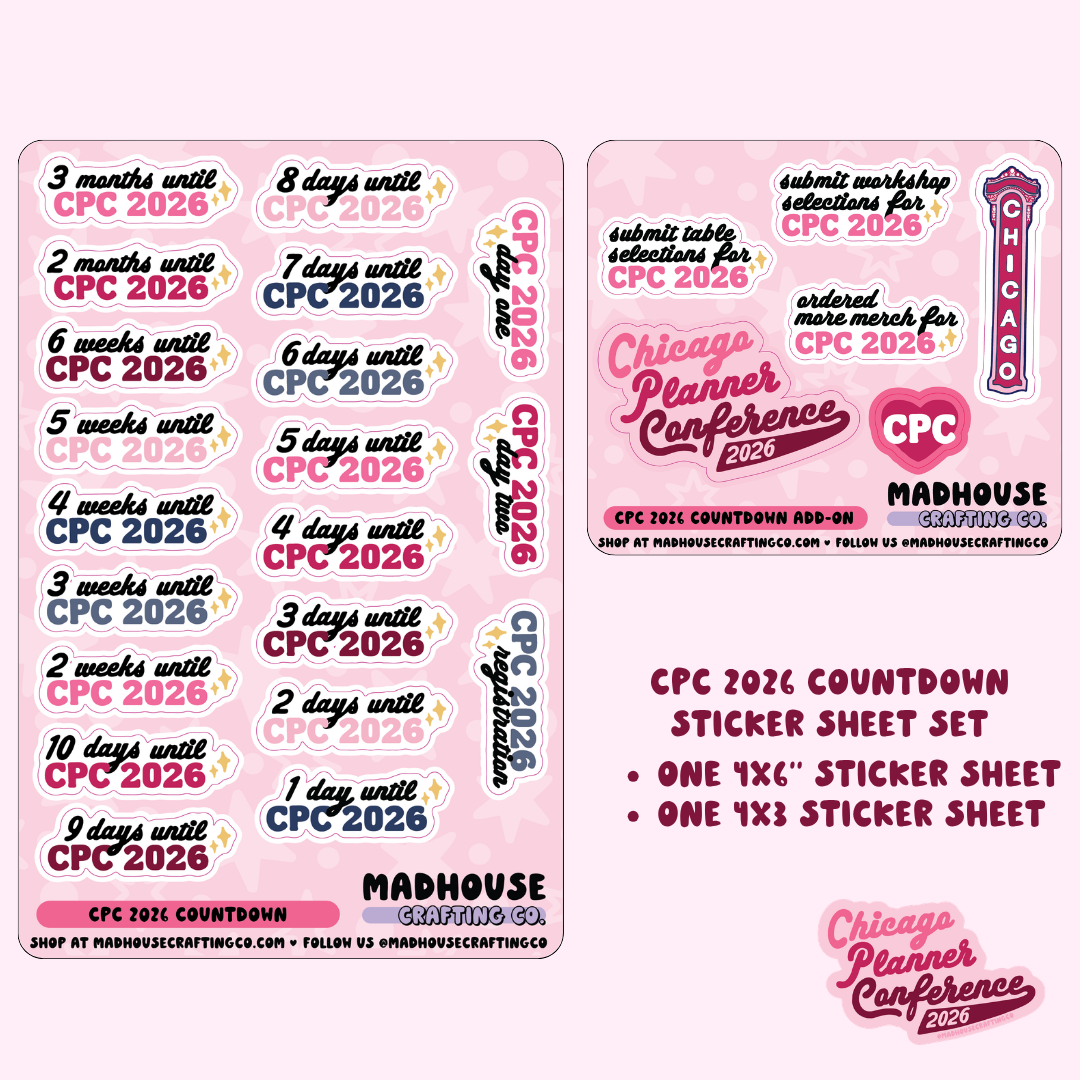 CPC26 Countdown - Sticker Sheet Set