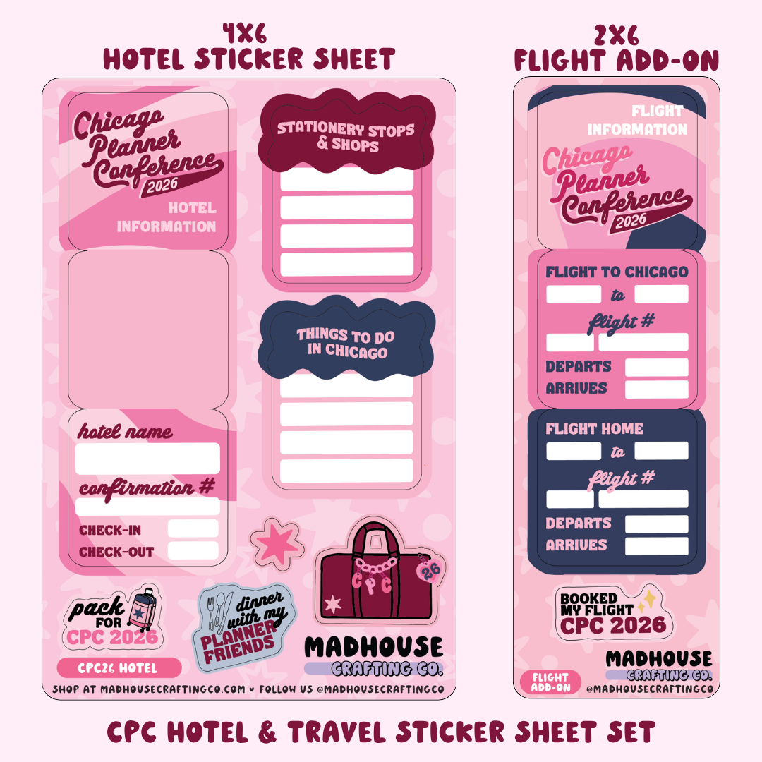 BUY ALL CPC26 Sticker Sheet Sets - Countdown, Schedule, and Travel