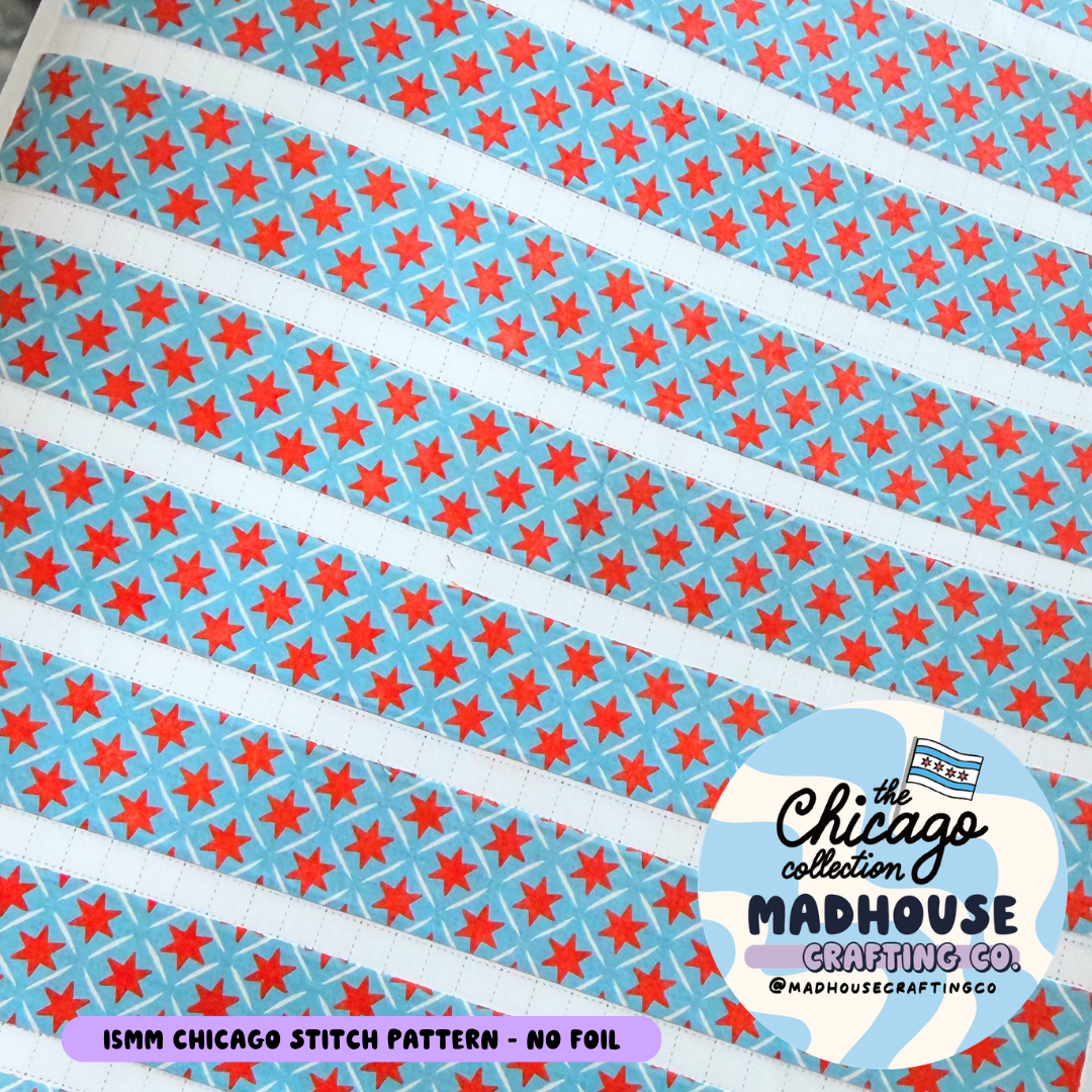 Chicago Stitch Pattern Washi Tape - 15mm - No Foil