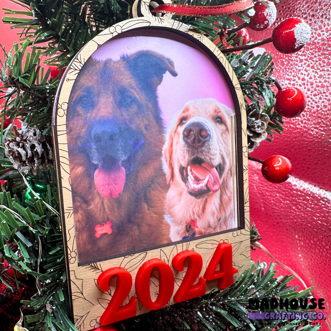 2024 Holiday Photo Ornament - Display your own photo memory!