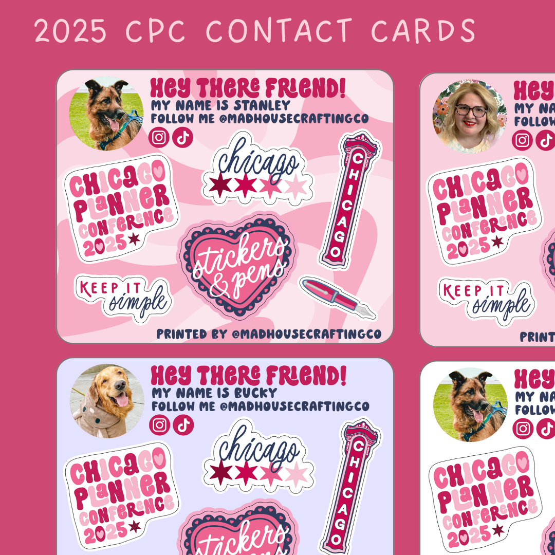 CPC 2025 - Contact Cards | 3.75 x 3.0 inch sticker sheets | Pack of 25 or 50. **READ DESCRIPTION**