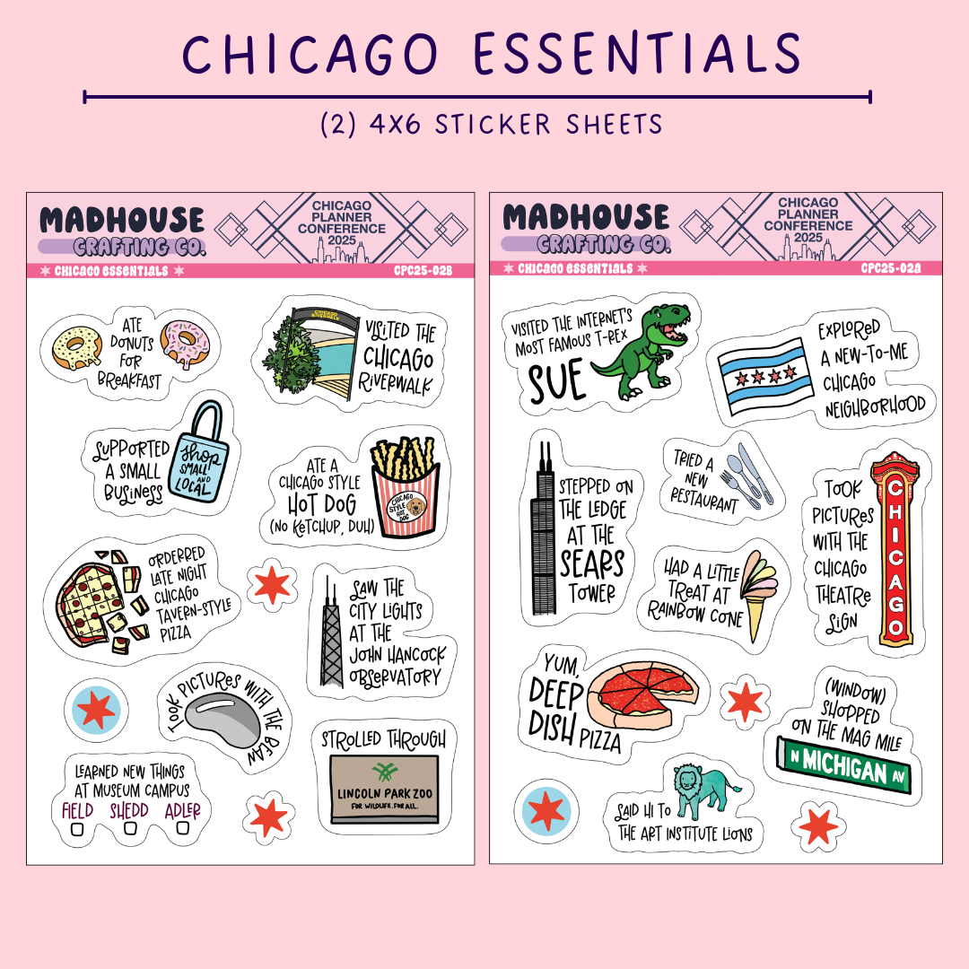 CPC25 - Chicago Essentials - 2-page 4x6in Sticker Set