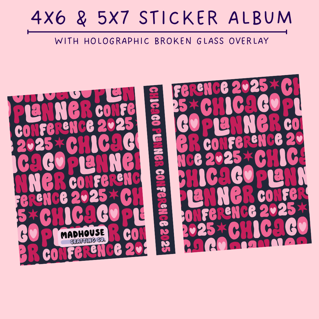 CPC25 Holographic (Broken Glass) Sticker Albums - 5x7 and 4x6