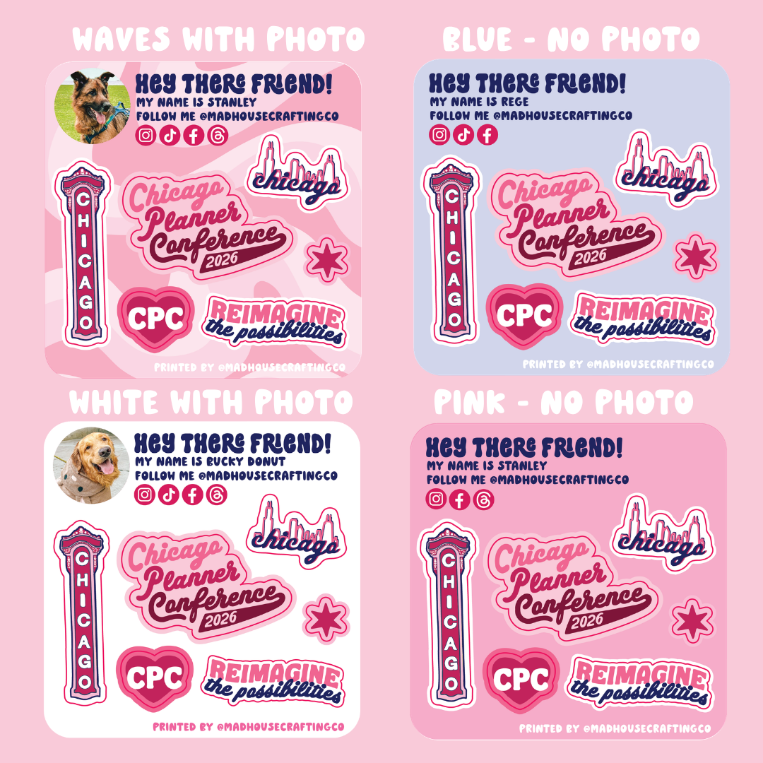 CPC 2026 - Contact Cards | 3.5 x 3.5 inch sticker sheets | Pack of 25 or 50. **READ DESCRIPTION**EXTENDED TURNAROUND**