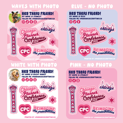 CPC 2026 - Contact Cards | 3.5 x 3.5 inch sticker sheets | Pack of 25 or 50. **READ DESCRIPTION**EXTENDED TURNAROUND**