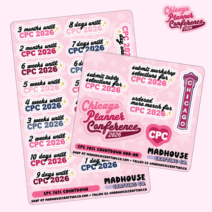 CPC26 Countdown - Sticker Sheet Set