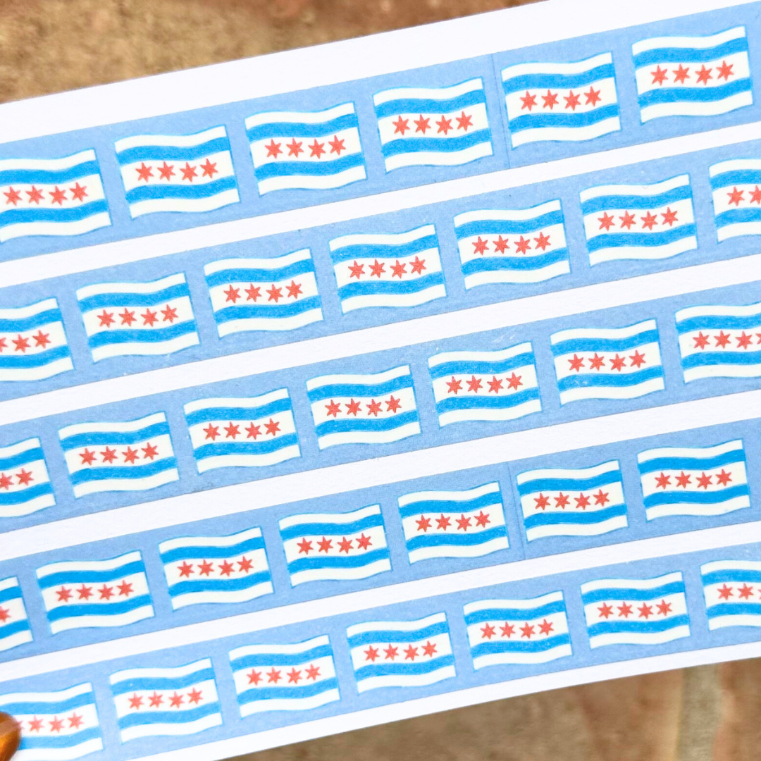 Chicago Flag Washi Tape, the Chicago Collection by Madhouse Crafting