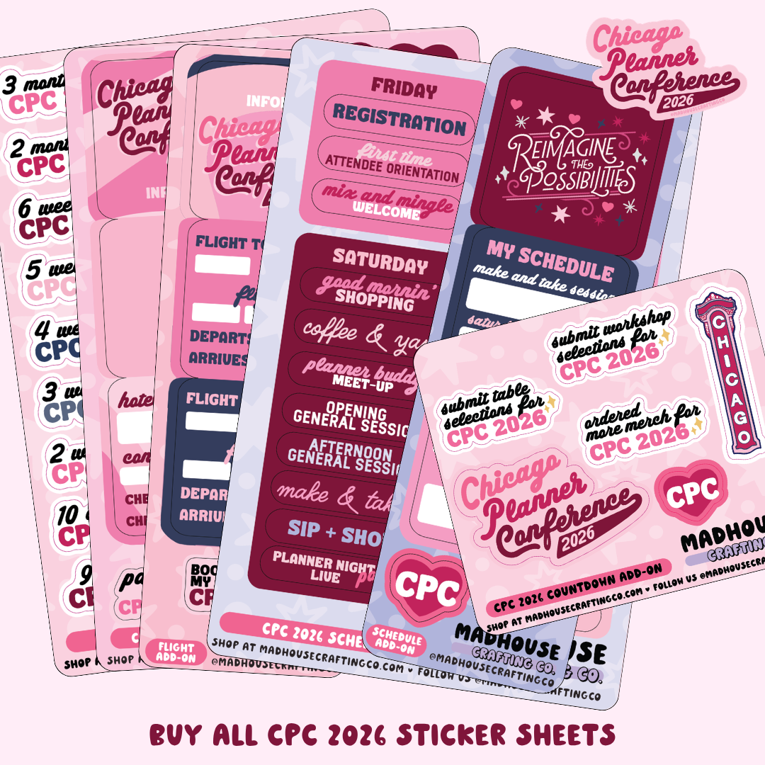 BUY ALL CPC26 Sticker Sheet Sets - Countdown, Schedule, and Travel