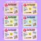 Custom Contact Cards | 3.75 x 3.0 inch sticker sheets | Pack of 25 or 50. **READ DESCRIPTION**