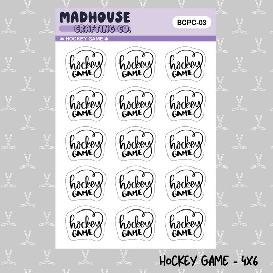 Hockey Game - Decorative - 4x6 Sticker Sheet