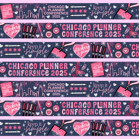 CPC 2025 Illustrated Washi Roll - 15mm with Silver Foil