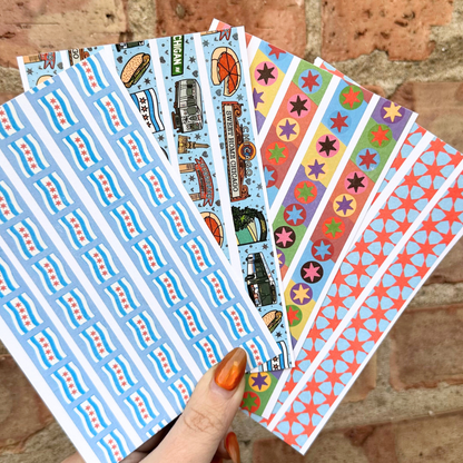 WASHI Bundle - The Chicago Collection - ALL FOUR 15mm Chicago Washi Rolls