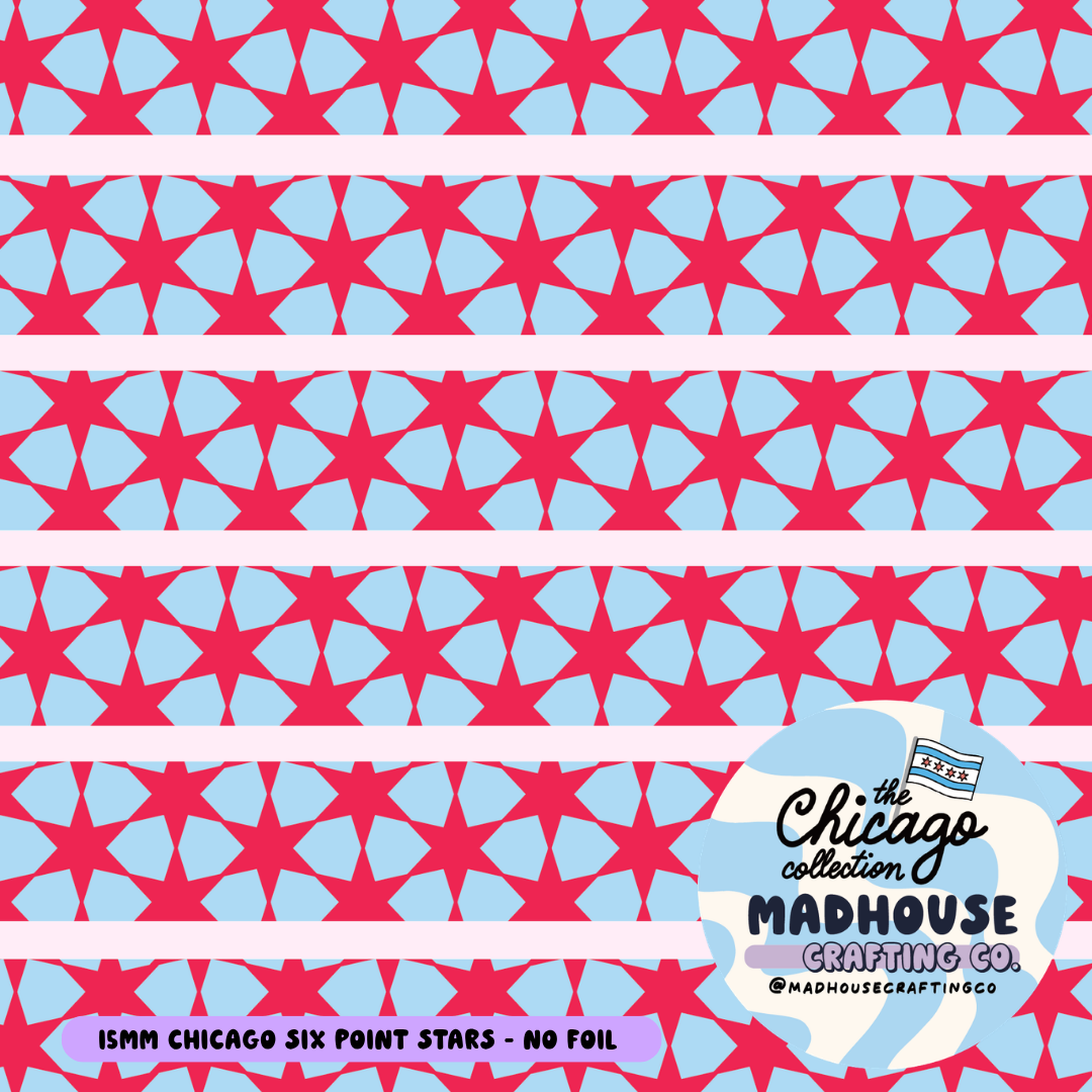 Chicago Six Point Stars Washi Tape - 15mm - No Foil