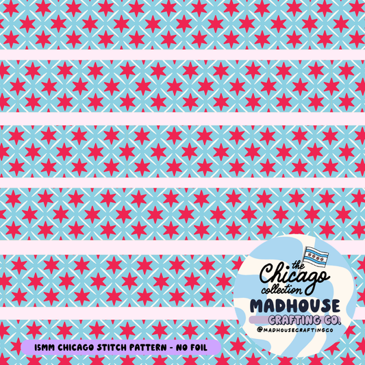 Chicago Stitch Pattern Washi Tape - 15mm - No Foil