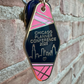 CPC25 Motel Style Keychain - Gold (Hard Enamel & Double Sided) - 2.36x1.18 inches