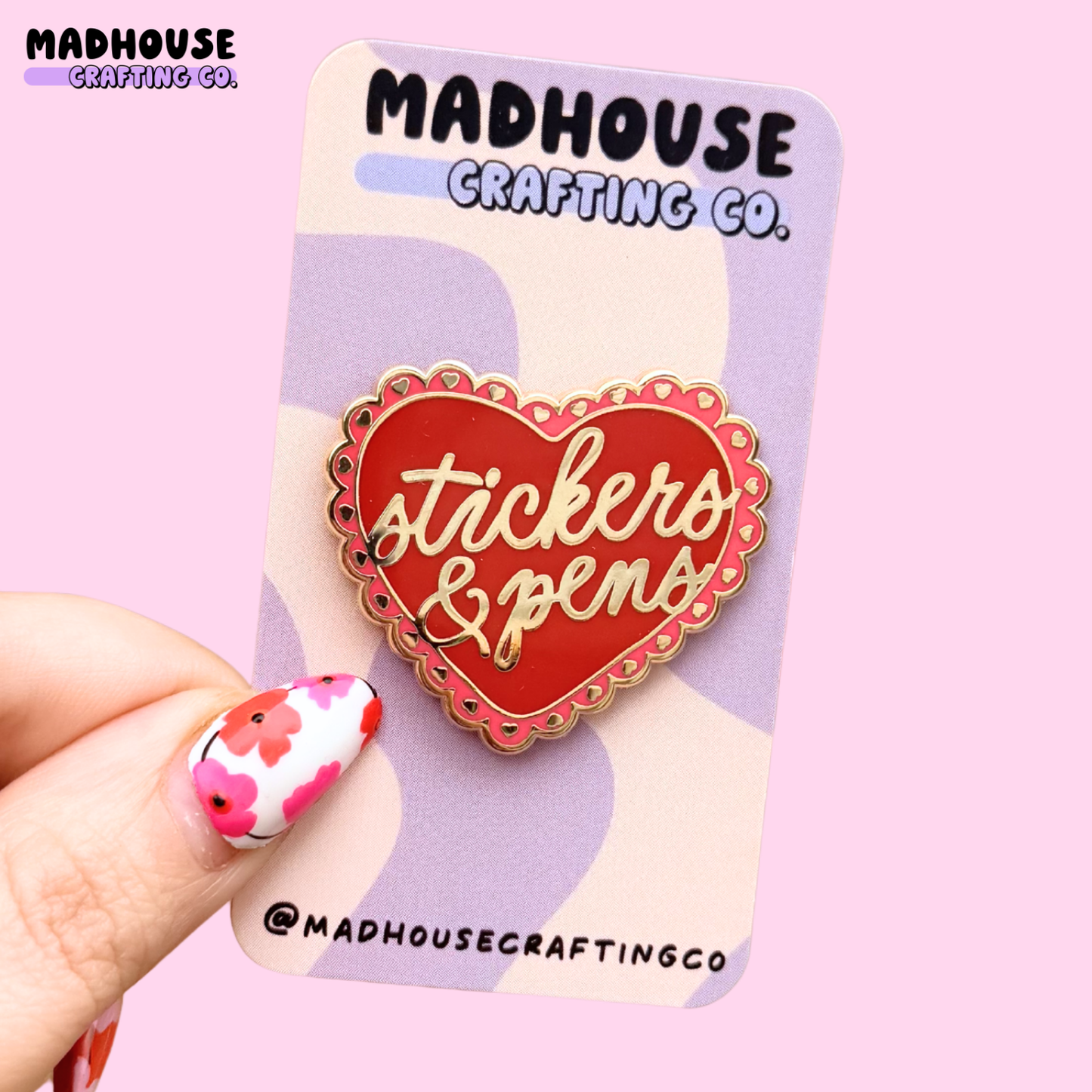 Stickers & Pens  - Hard Enamel Gold Pin