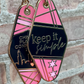 CPC25 Motel Style Keychain - Gold (Hard Enamel & Double Sided) - 2.36x1.18 inches