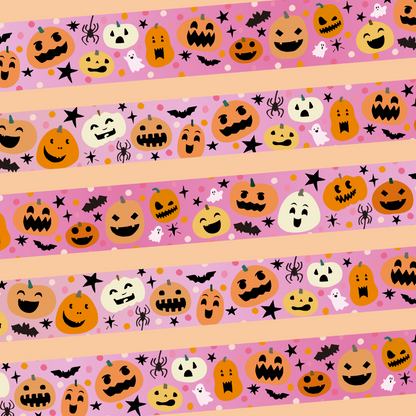 Silly Pumpkins | 15mm gold foiled washi roll