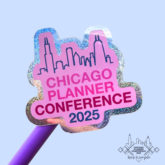 CPC25 Skyline - Glitter Die Cut Sticker - 2.5x2.4 inches