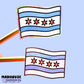 Chicago Flag Sticker - Die Cut Glossy & Holo Vinyl - the Chicago Collection