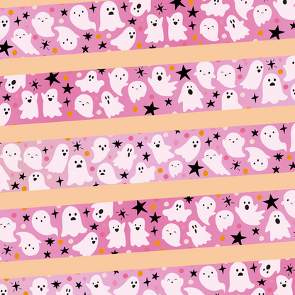 Spooky Ghosts | 15mm gold foiled washi roll