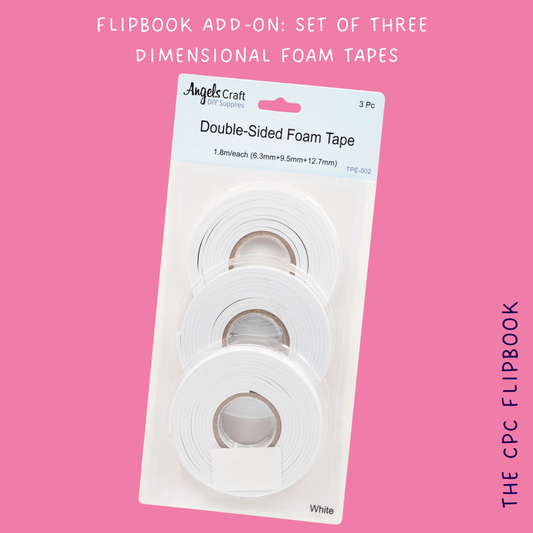 FLIPBOOK ADD ON: Set of 3 Dimensional Foam Tapes