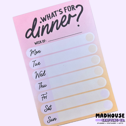 "What's For Dinner" Notepad - Tearaway Premium Paper Notepad