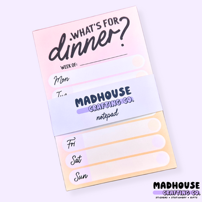 "What's For Dinner" Notepad - Tearaway Premium Paper Notepad