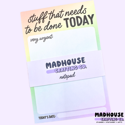 "Do Today" Rainbow Notepad - Tearaway Premium Paper Notepad