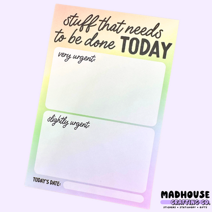 "Do Today" Rainbow Notepad - Tearaway Premium Paper Notepad