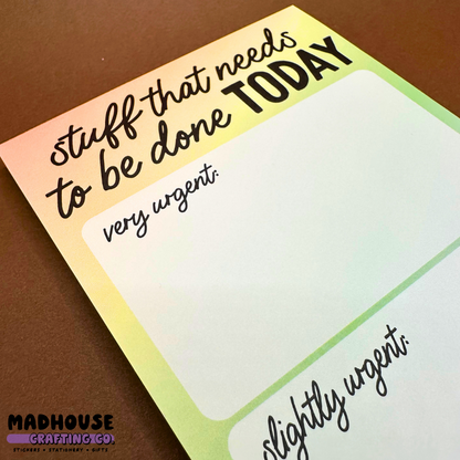 "Do Today" Rainbow Notepad - Tearaway Premium Paper Notepad