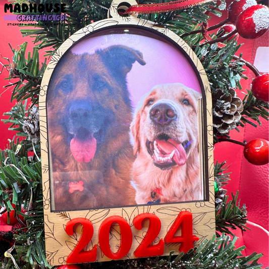 2024 Holiday Photo Ornament - Display your own photo memory!