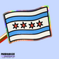 Chicago Flag Sticker - Die Cut Glossy & Holo Vinyl - the Chicago Collection