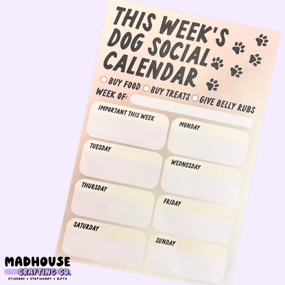 Dog Planner Notepad - Tearaway Premium Paper Notepad