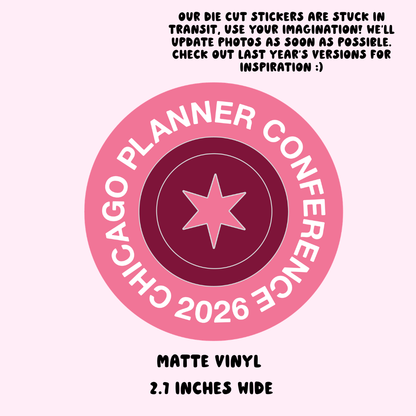 CPC26  Round Planner Discs - Matte Vinyl Die Cut Sticker - 2.7x2.7