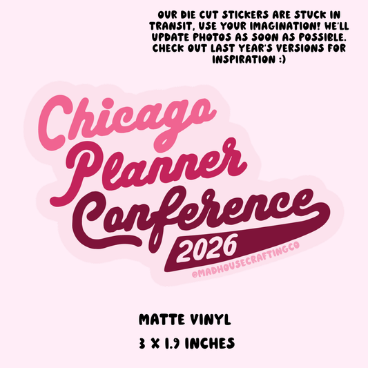 CP26 Varsity - Matte Die Cut Sticker - 3.0x1.9 inches
