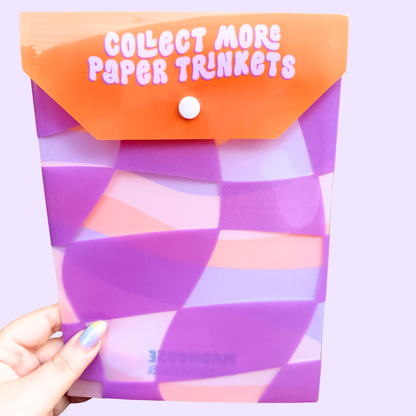 Collect More Paper Trinkets - Large PVC Ephemera Envelope - 6.5x9.5