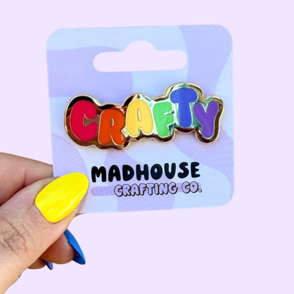 Crafty in Color  - Hard Enamel Gold Pin