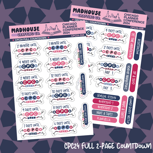 CPC24 2-page Full Countdown - 4x6in Sticker Sheet Set