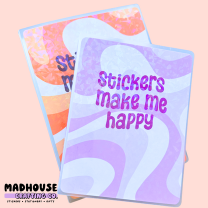 Groovy Holographic Sticker Albums - 5x7 and 4x6