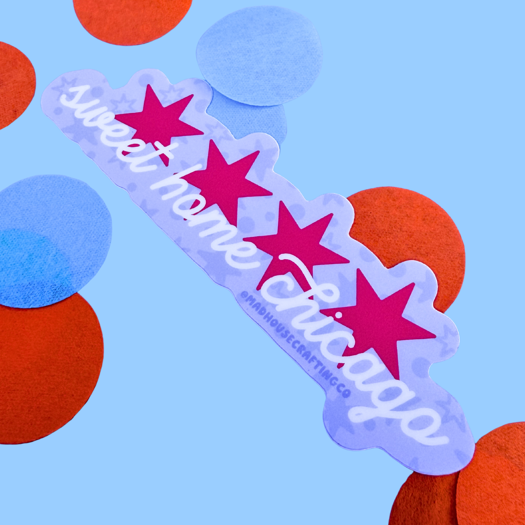Sweet Home Chicago Stars  - Waterproof Matte Vinyl Sticker