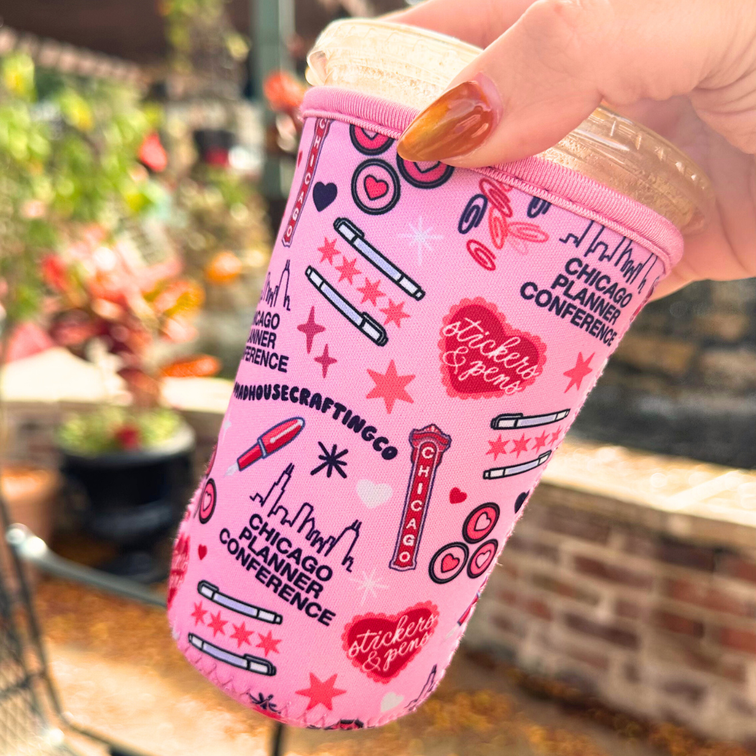 CPC Chicago Planner Conference Cup Sleeve - Iced Coffee Sleeve - 18-22 oz cups