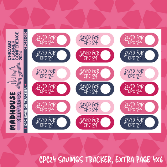 CPC24 "Extra" Savings Tracker Stickers - 4 x 6 in Sticker Sheet