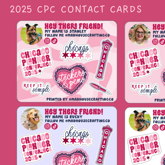 CPC 2025 - Contact Cards | 3.75 x 3.0 inch sticker sheets | Pack of 25 or 50. **READ DESCRIPTION**