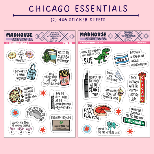 CPC25 - Chicago Essentials - 2-page 4x6in Sticker Set