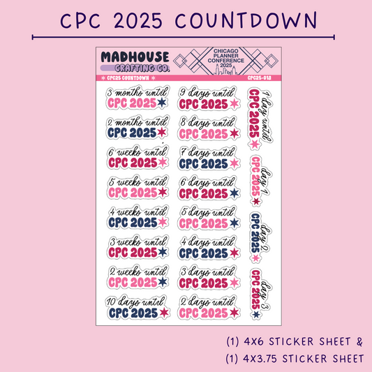CPC25 Countdown - Sticker Sheet Set