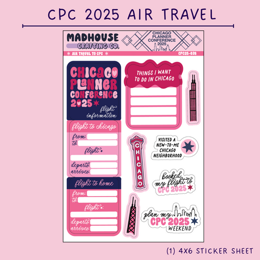 CPC25 Air Travel Essentials - 4 x 6 in Sticker Sheet
