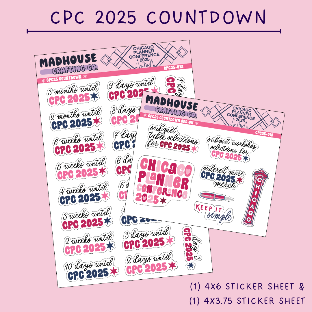 CPC25 Countdown - Sticker Sheet Set