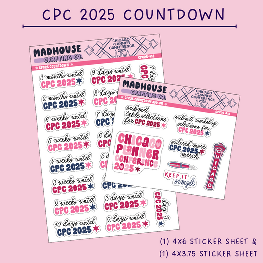 CPC25 Countdown - Sticker Sheet Set